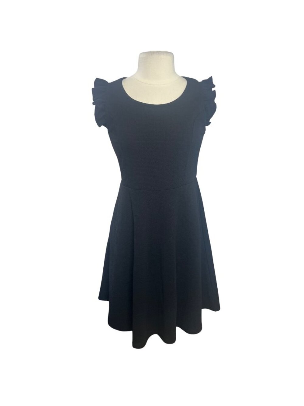 Caution To The Wind Dress Womens Large Black New WOT Ruffle Sleeve